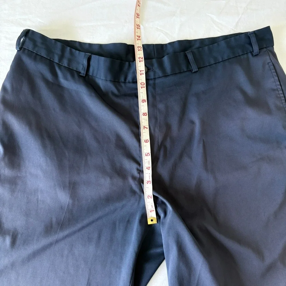 Slazenger Mens Navy Blue Flat Front Regular Fit Performance Golf Shorts Size 40